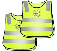 2 pieces of children's solar reflective vests with 2 fluorescent bracelets for toddlers, children's reflective vests, 360 degree reflective safety vests, signal vests, children's warning vests.
