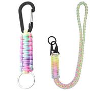 2 Pieces of Colorful Lanyards, Paracord Lanyards, Long Lanyards, Lanyards to Hang Around The Neck, Braided Mobile Phone Lanyards, Lanyard Bracelets