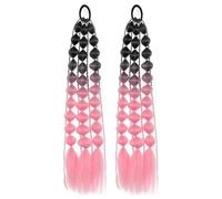 2 pieces of colorful twisted braid, ponytail, lantern, bubble braid, hair extensions, wig, headband