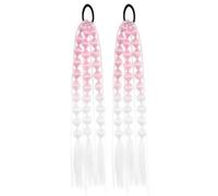 2 pieces of colorful twisted braid, ponytail, lantern, bubble braid, hair extensions, wig, headband