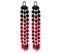 2 pieces of colorful twisted braid, ponytail, lantern, bubble braid, hair extensions, wig, headband