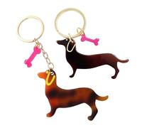 2 Pieces of Dachshund Keychains, Dog Pendant Keychains, Bag Pendants, Creative Keychain Decorations