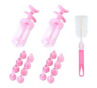 2 Pieces of Decorators with 8 Pieces of Replacement Heads and 1 Piece of Bottle Brush, Baking Accessories, Plastic Decorators, Kitchen Tools, Cake Decorating Tools