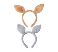 2 Pieces Of Donkey Ear Headbands, Cute Plush Headbands, Headbands For Women, Animal Ear Hair Accessories, Creative Hair Accessories