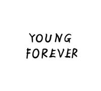 2 Pieces Of English Forever Young Herbal Juice Tattoo Stickers Waterproof And Durable Simulation Stickers