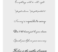 2 Pieces Of English Sentence Arm Herbal Tattoo Stickers Waterproof And Durable Clavicle Simulation Non-Reflective Juice
