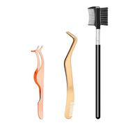 2 Pieces Of Eyelash Tweezers And 1 Piece Of Double-Head Eyelash Comb, Eyelash Tools, Eyelash Beauty Accessories, Makeup Assistance Tools.