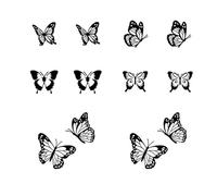 2 Pieces Of Finger Butterfly Simulation Anti-Rub Waterproof Small Pattern Herbal Tattoo Stickers Semi-Permanent
