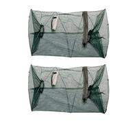 2 Pieces Of Fishing Nets, Folding Fish Traps, Square Cages, Lobster Nets, Fishing Ground Cages, Simple Fish Cages, Suitable For Fishing, Crabs And Crayfish