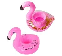 2 Pieces Of Flamingo Inflatable Cup Holder, Inflatable Water Toys, Animal-Shaped Cup Holder, Pool Floating Coaster, Floating Drink Cup Holder.