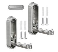 2 Pieces of Folding Clothes Hooks and 8 Pieces of Screw Accessories, Hidden Door Racks, Space Storage Tools, Suitable for Hanging Objects Behind The Door, Bathroom, and Bedroom.