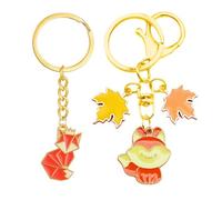 2 Pieces of Fox Keychain, Cute and Playful Bag Ornaments, Practical Key Anti-Lost Pendant, Gifts for Girlfriends.