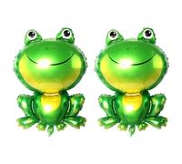 2 Pieces Of Frog Aluminum Film Balloons, Cute Cartoon Animals, Creative Inflatable Toys For Children, Shooting Props, Birthday Party Decoration.