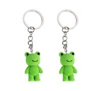 2 Pieces of Frog Keychain, Cute Three-Dimensional Pendant, Cartoon Design Keychain, Handmade DIY Jewelry Accessories.