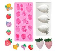 2 Pieces of Fruit Mold, Mini Silicone Mold, Cake Decoration Mold, Suitable for Chocolate, Candy, Clay.