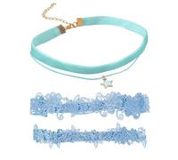 2 Pieces Of Garters And 1 Piece Of Clavicle Chain, Elastic Garters, Wedding Garters, Fashion Accessories, Women'S Accessories, Clothing Accessories