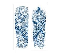 2 Pieces Of Herbal Juice Semi-Permanent Full Arm Tattoo Stickers Waterproof And Sweat-Proof Simulation Tattoo Semi-Permanent Tattoo Stickers