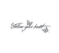 2 Pieces Of Herbal Tattoo Stickers Waterproof And Durable Butterfly English Letter Stickers Juice