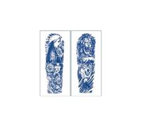 2 Pieces Of Juice Herbal Tattoo Stickers Full Arm Waterproof Personality Large Picture Tattoo Stickers