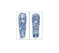 2 Pieces Of Juice Herbal Tattoo Stickers Full Arm Waterproof Personality Large Picture Tattoo Stickers