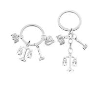 2 Pieces of Libra Keychain, Fine and Durable Workmanship, Backpack Decoration Pendant, Commemorative Gift for Law Students.