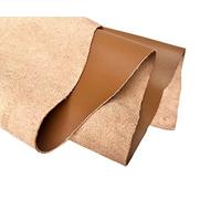 2 Pieces of Light Brown 14x14 Inch 100% Genuine Real Cowhide Leather Sheets for Crafting Upholstery Leatherworking Leathercraft Repair Crafts Offcuts Cow Skins Hides Tools Kit Craft Supplies TPS4624