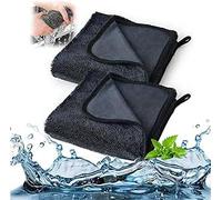 2 Pieces of Magical Wiping Bathroom Drying Cloth Thickness Drying Towel Super Absorbent Cloth Suitable For Car Windows, Showers, Bathrooms, Kitchens, Car Body Details, Hair Bathtub (40x40cm) Cleaning