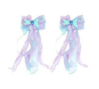 2 Pieces Of Mermaid Bow Tie, Fairy Candy-Colored Hair Accessories, Exquisite Streamer Accessories, Suitable For Hanfu, Lolita.