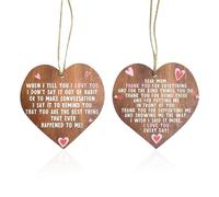 2 Pieces Of Mom Blessing Plaques, Gifts For Mom, Customized Gifts For Mom, Mom Souvenirs, I Love You Mom, Blessing Ornaments, Wooden Thank You Plaques