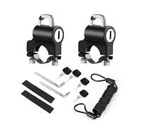 2 Pieces Of Motorcycle Helmet Locks, 2 Pieces Of Spacers, 2 Pieces Of Wrenches And 1 Piece Of Spring Rope, Safe Anti-theft, Anti-demolition Hook Lock (black)