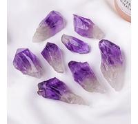 2 Pieces of Natural Purple Crystal raw Stone Weighing About 30-50g, Crystal raw Stone Mineral Standard Polished Purple Crystal Energy Stone Small Staff Ornament