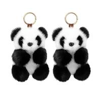 2 Pieces of Panda Pendants, Cute Plush Pendants, Bag Decoration Pendants, Keychain Pendants, Creative Pendants