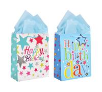 2 Pieces Of Paper Gift Bags And 2 Pieces Of Pear Paper, Gift Packaging Supplies, Birthday Gift Bags, Can Store Toys, Biscuits, And Jewelry.