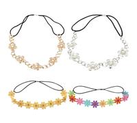 2 Pieces Of Pearl Flower Headbands, 2 Pieces Of Daisy Headbands, Elastic Headbands, Retro Headbands For Women, Decorative Headbands For Girls