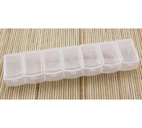 2 Pieces of Plastic Sub-Compartment Medicine Box, Long Strip Sub-Packing Transparent Box, Sea, Leak-Proof and Moisture-Proof, Suitable for Sub-Packing Tablets, Capsules, Fish Oil, Etc.