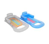 2 pieces of pool loungers with armrests, cup holder backrests. Summer swimming, beaches and pools, 100 kg load capacity, ensuring stability and comfort.