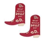 2 Pieces Of Red Boot Pins, Retro Metal Badges, Country Music Brooches, Lapel Pins, Fashionable Personalized Pendants, East End Music Gifts, Suitable For Men And Women