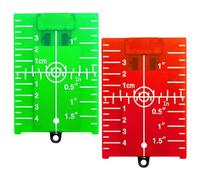 2 Pieces of Reflective Target Plates, Laser Measurement Accessories, Graduated Laser Plate, Green Light Reflective Target Plate, Reflective Red Light Plate with Stand