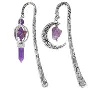 2 Pieces of Retro Metal Bookmarks, Crystal Bookmarks, School Supplies, Gift Bookmarks, Reading Accessories.