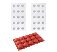 2 Pieces of Round Ball Molds and 1 Piece of Semi-Circle Ball Molds, Candy Molds, Chocolate Molds, Silicone Molds, Baking Molds