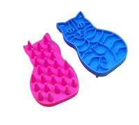2 Pieces Of Rubber Massage Bathing Brush, Comfortable To Touch, Puppy And Cat Hair Combing Brush, Reusable, Pet Cleaning Supplies.