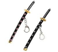 2 Pieces of Samurai Keychain, Creative Weapon Keychain, Metal Keychain, Mini Knife Model Keychain, Fun Keychain