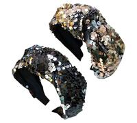 2 Pieces Of Sequined Headbands, Retro Headbands, Fashionable Personalized Headbands, Party Headbands, Clothing Accessories, Hairstyle Decoration Headbands