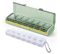 2 Pieces of Seven-Day Pill Boxes, Individually Divided Into Compartments, Sea and Moisture-Proof, Portable Mini, Travel Pill Storage Box.