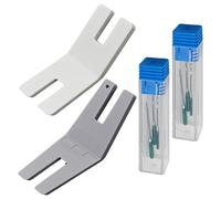2 Pieces Of Sewing Machine Nail Buckle Plate And 2 Boxes Of Sewing Machine Needles, Plastic Sewing Machine Pressing Feet, Multi-Functional Sewing Tools, Sewing Machine Accessories.