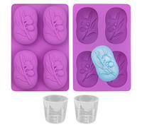 2 Pieces of Silicone Molds, 2 Pieces of 20Ml Measuring Cups, Olive Tree Silicone Molds, Baking Cake Molds, Chocolate Molds, Handmade Soap Molds, DIY Silicone Molds