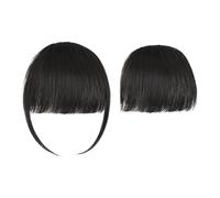 2 Pieces Of Simulation Comic Bangs, All Real Hair Material, Invisible And Seamless Design, Qi Bangs Repair Patch, Forehead Hairstyle Accessories.