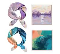 2 Pieces of Small Square Scarves for Women, Fashionable Square Scarves, Elegant Square Scarves, Versatile Accessories, Retro Scarves, Multi-Purpose Square Scarves, Wear Accessories