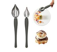 2 Pieces of Stainless Steel Spoons, Kitchen Utensils, Food Plating Tools, Baking Accessories, Creative Kitchenware