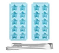 2 Pieces of Star Molds, 1 Piece of Stainless Steel Clip, Silicone Mold, DIY Dessert Ice Cube Mold, Creative Ice Tray Mold